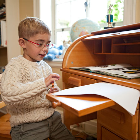 Junior Roll Top Desk Offers Ultimate Functionality And Privacy To