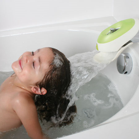 Boon Flo Water Deflector and Protective Faucet Cover with Bubble Bath Dispenser