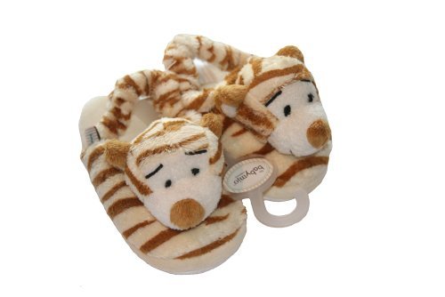 Plush Tiger Print Baby Slippers - Cute Animal Slippers