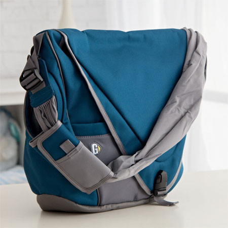 Sea Blue Messenger Diaper Bag Offers Convenient Diaper Carrying With ...