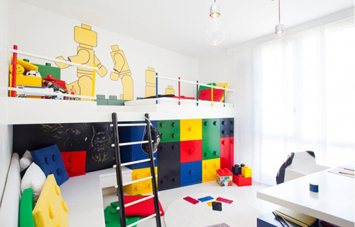 Connected Box Kids Room a.k.a Lego themed bedroom by Pebble Design